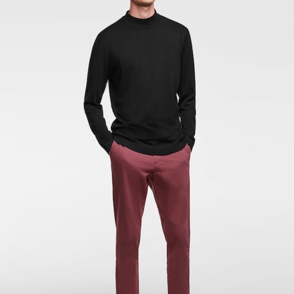 Zara Other - Zara Man Navy Blue High Neck Viscose Sweater